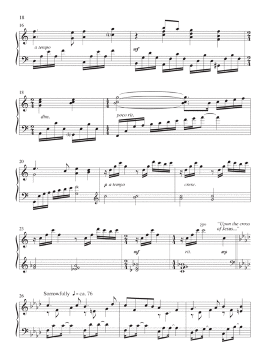 The Wondrous Cross Piano Solo scores gallery preview page 10