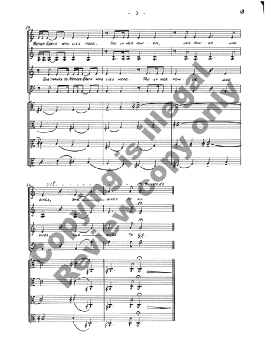 The Web of Life (Full Score) Choir scores gallery preview page 35