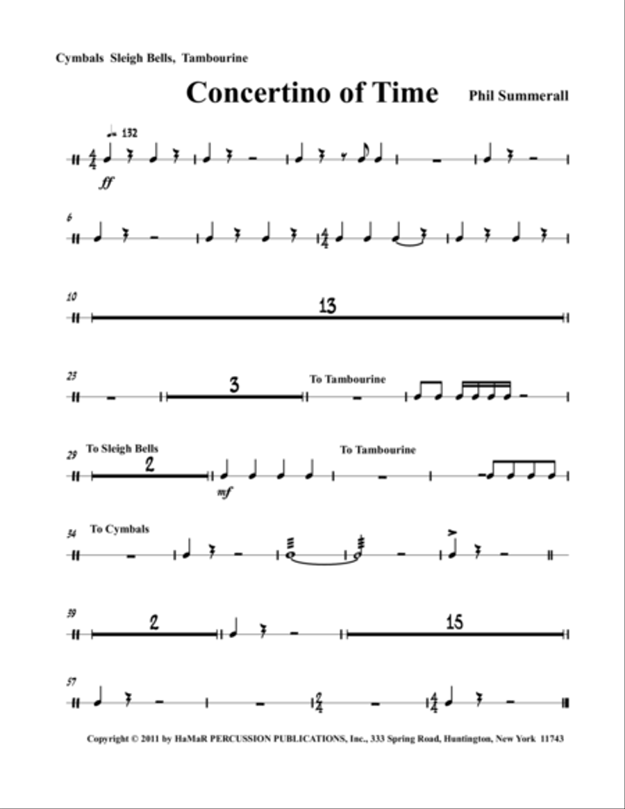 Concertino of Time Marimba scores gallery preview page 1