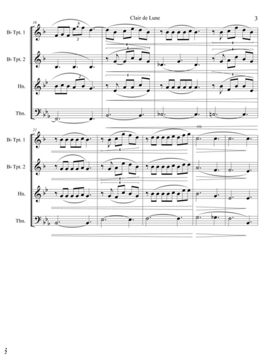Clair de Lune for Brass Quartet image number null