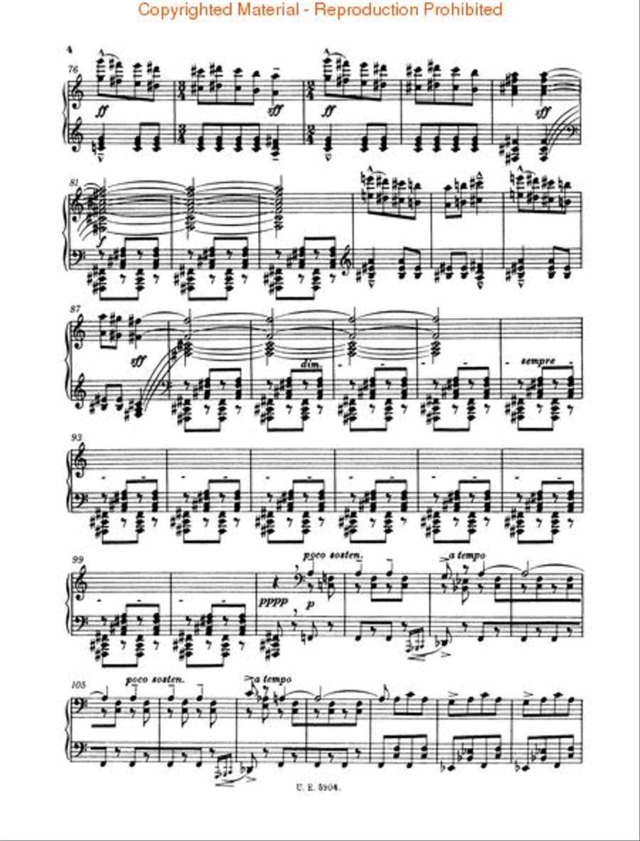Allegro Barbaro Piano Solo scores gallery preview page 4