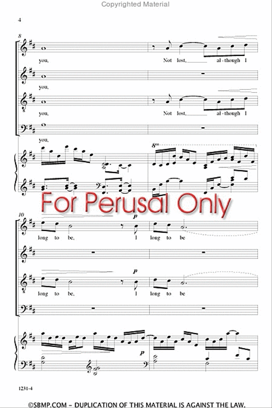 I Am Not Yours - SATB Octavo 4-Part scores gallery preview page 3