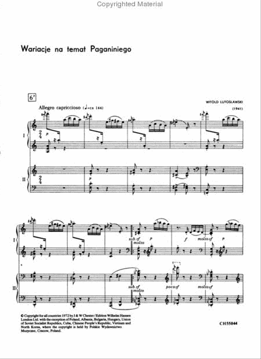 Paganini Variations for Two Pianos 2 Pianos, 4-Hands scores gallery preview page 2