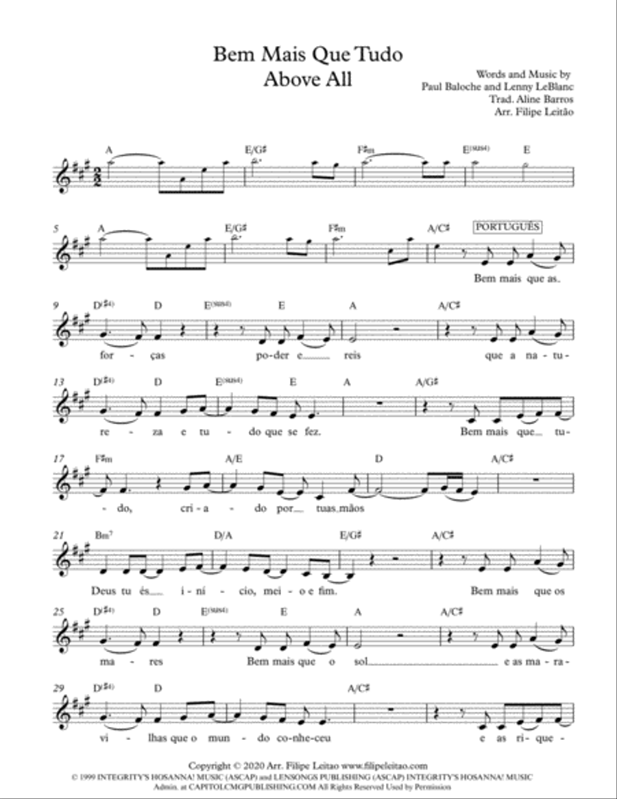 Above All Above All Large Ensemble scores gallery preview page 1