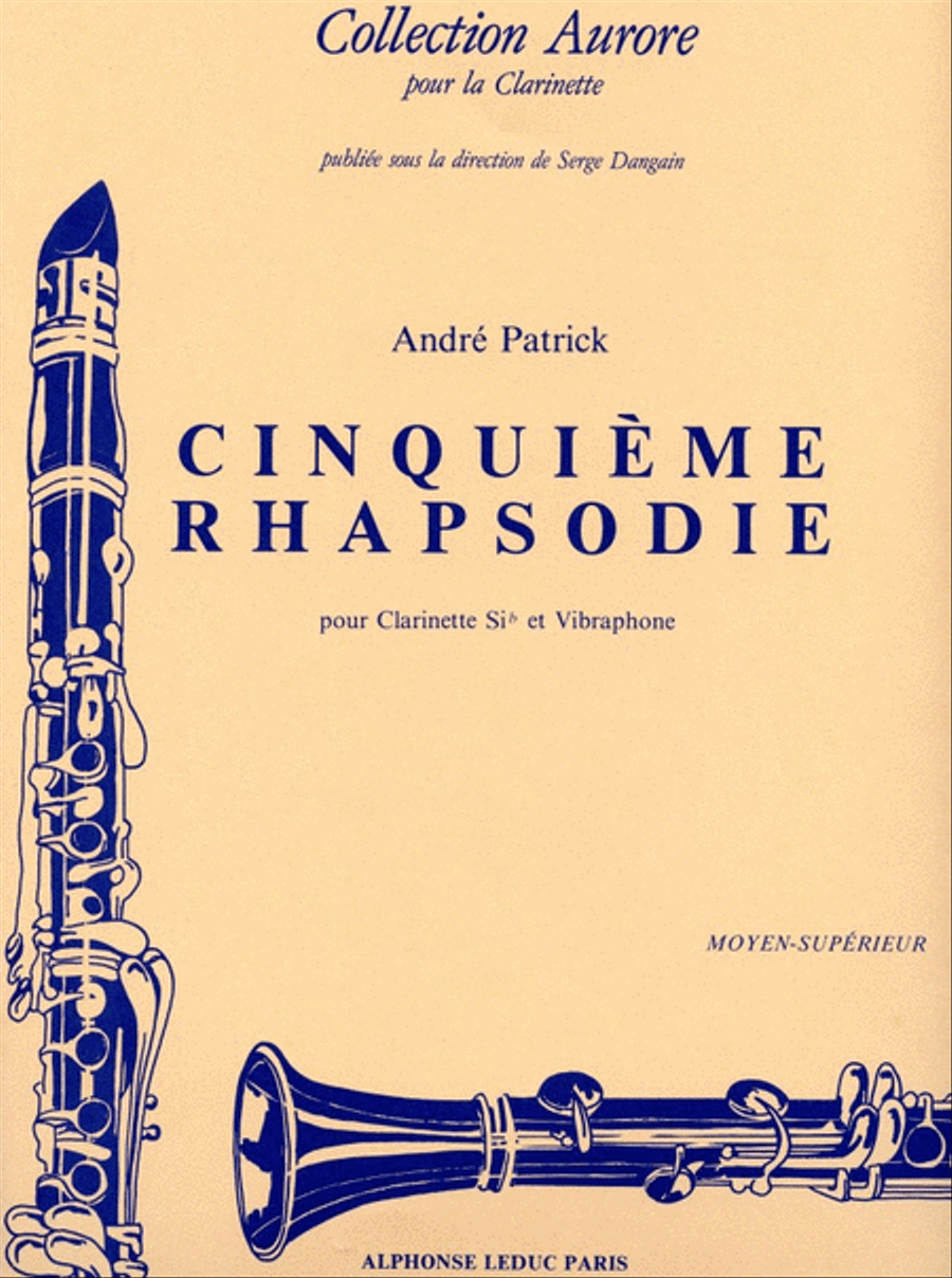 Rhapsodie No.5 (clarinet & Percussion) Clarinet Solo scores gallery preview page 1