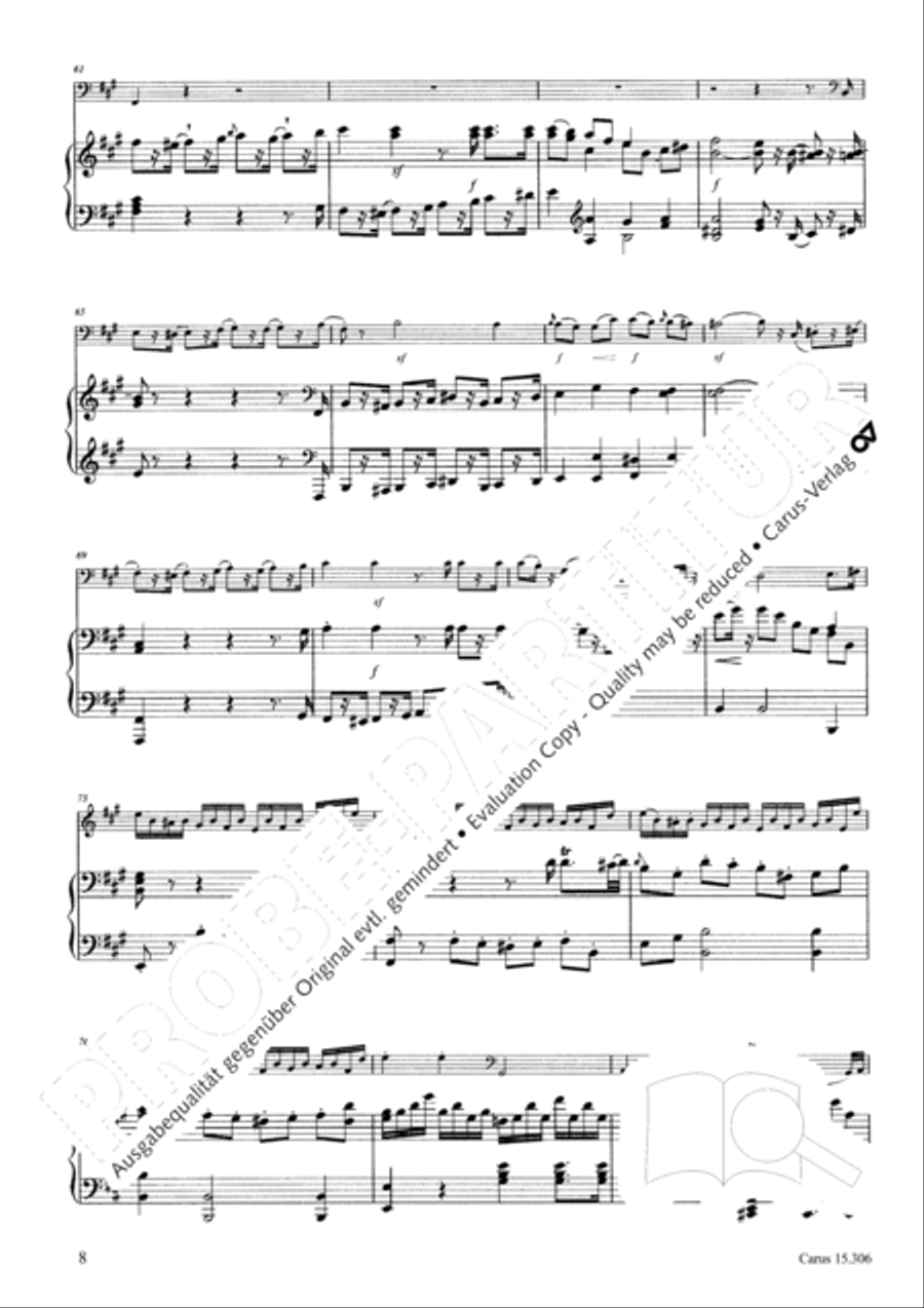 Grand Duo fur Violoncello und Klavier String Duet scores gallery preview page 9