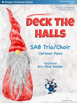 Deck The Halls (SAB Choir/Optional Piano)
