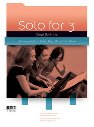 Book cover for Solo for 3 Piano Vol 1 Music for 6 Hands Sergei Slonimsky