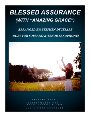 Book cover for Blessed Assurance (with "Amazing Grace") (Duet for Soprano & Tenor Saxophone)