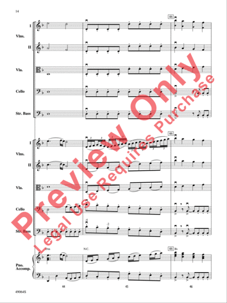 Wood's Bolero String Orchestra scores gallery preview page 15