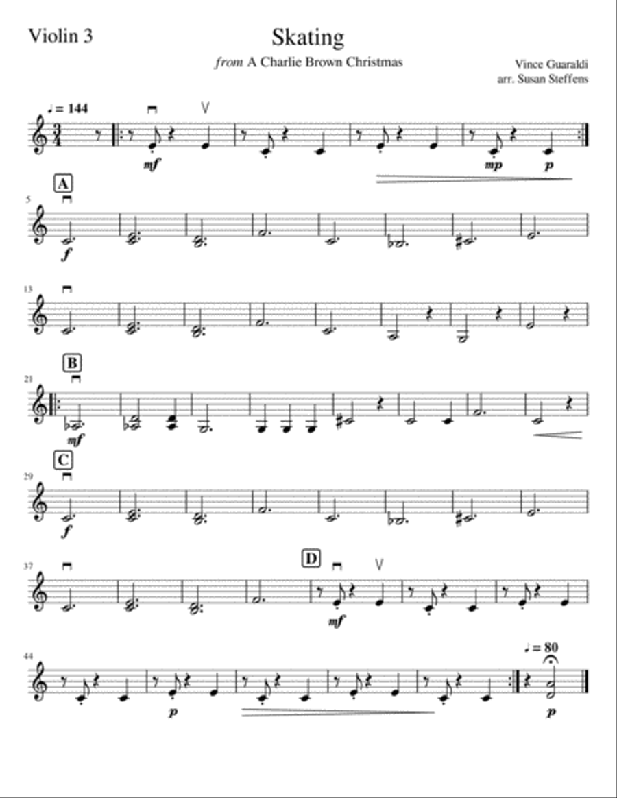 Skating String Quartet scores gallery preview page 3