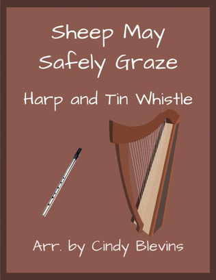 Book cover for Sheep May Safely Graze, Harp and Tin Whistle (D)