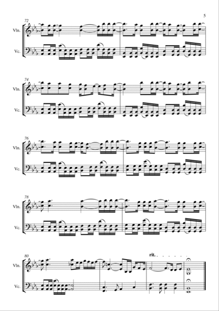 When We Were Young Score and Parts scores gallery preview page 6