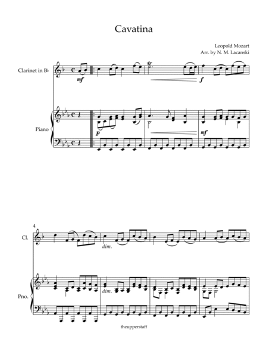 Cavatina Cavatina Clarinet Solo scores gallery preview page 2