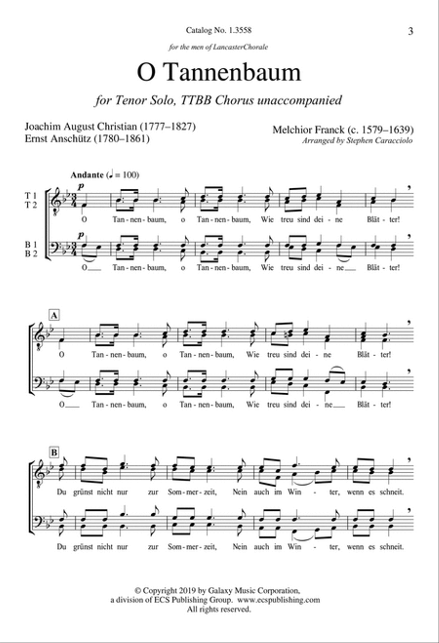 O Tannenbaum O Tannenbaum TTBB scores gallery preview page 2