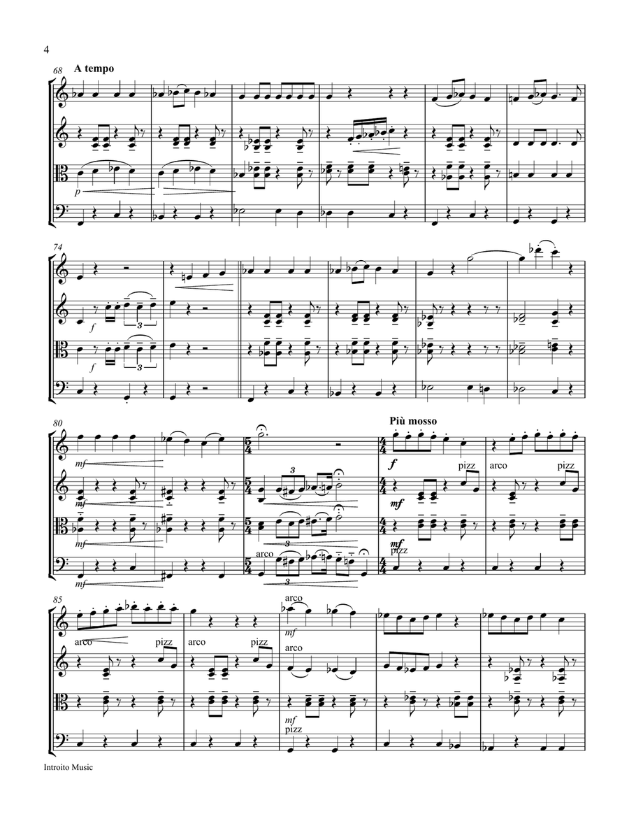 If I Were A Rich Man String Quartet scores gallery preview page 4