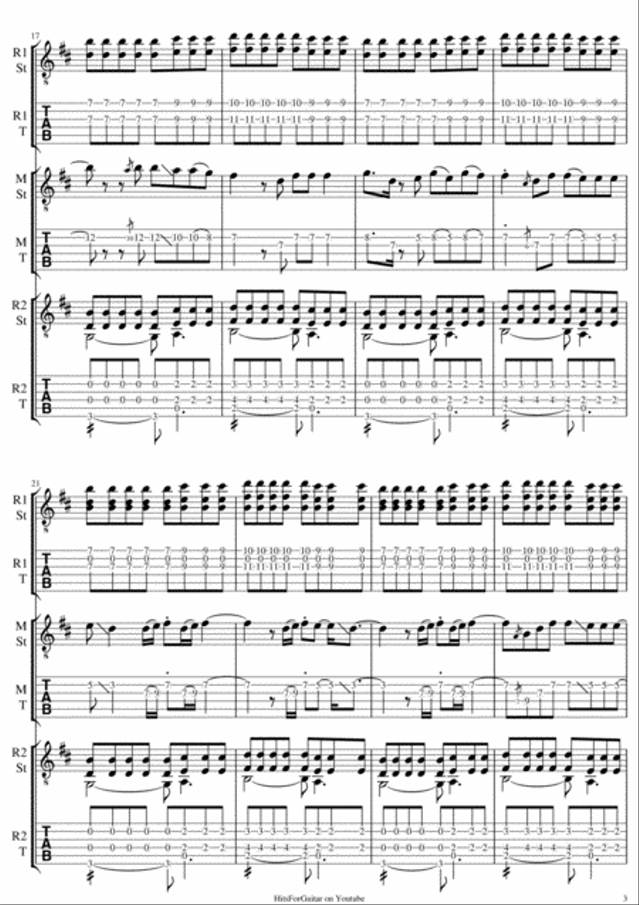 Something Just Like This Electric Guitar scores gallery preview page 3