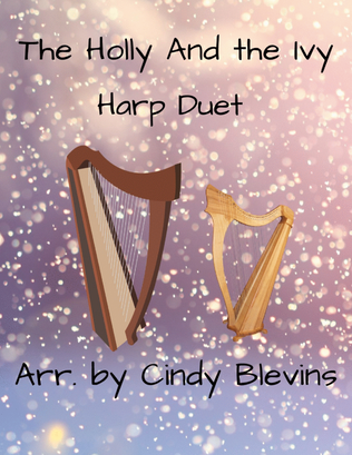 Book cover for The Holly and the Ivy, for Harp Duet