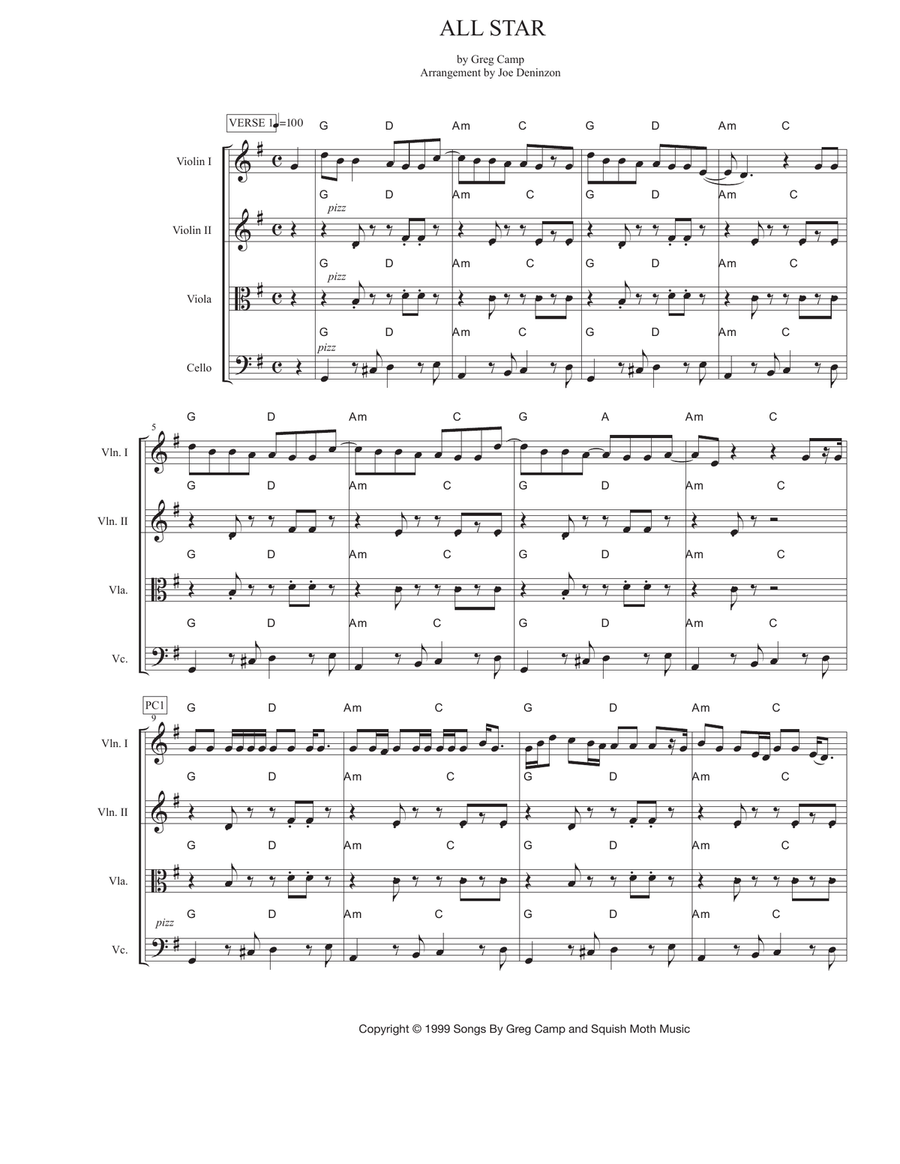 All Star All Star String Quartet scores gallery preview page 1