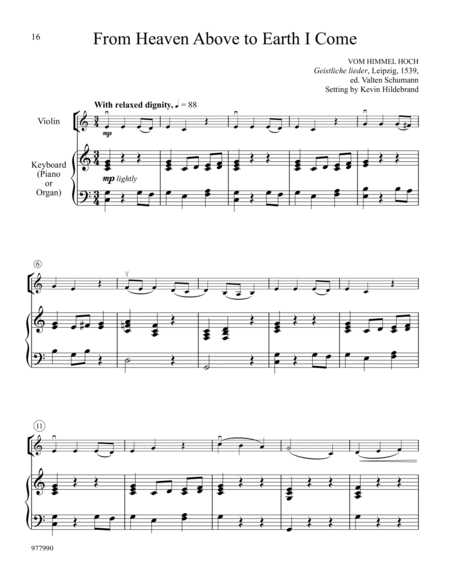 Christmas Eve Chorales for Solo Violin and Keyboard image number null