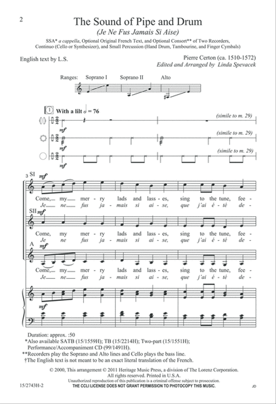 The Sound of Pipe and Drum SSA scores gallery preview page 2