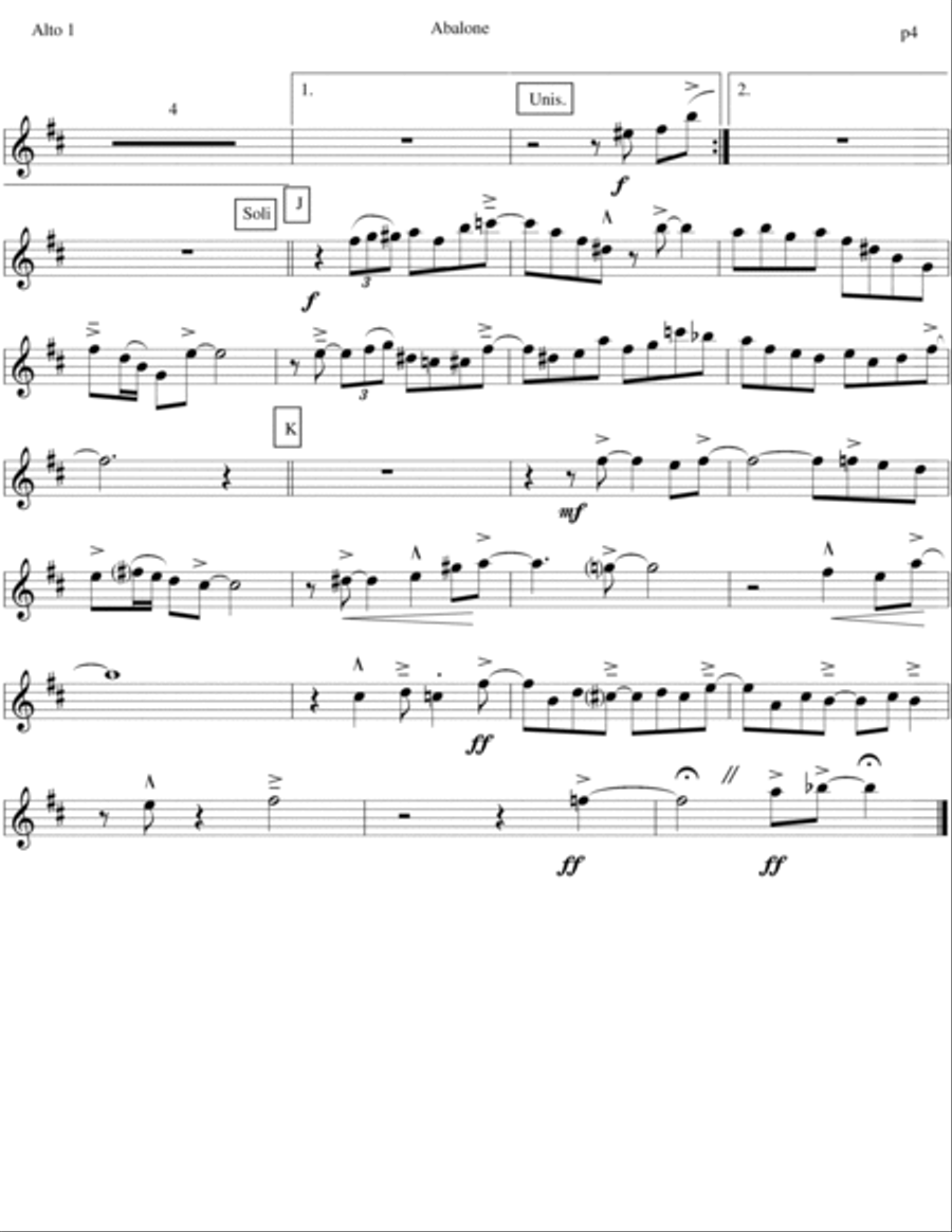 Abalone Steak Jazz Ensemble scores gallery preview page 4