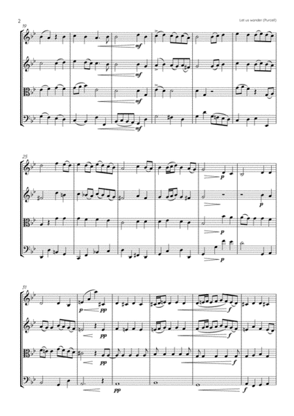 Let us wander (Purcell) for String Quartet image number null