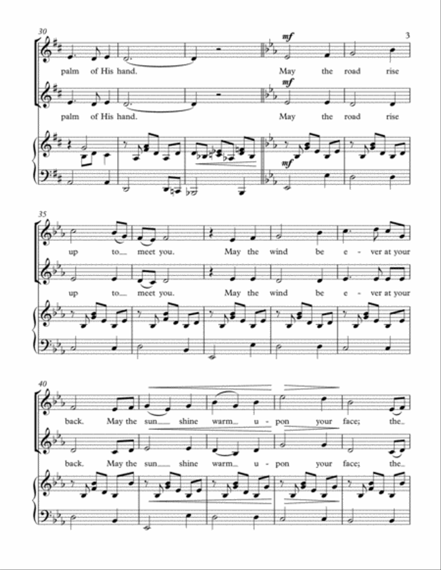 A Gaelic Blessing A Gaelic Blessing 4-Part scores gallery preview page 3