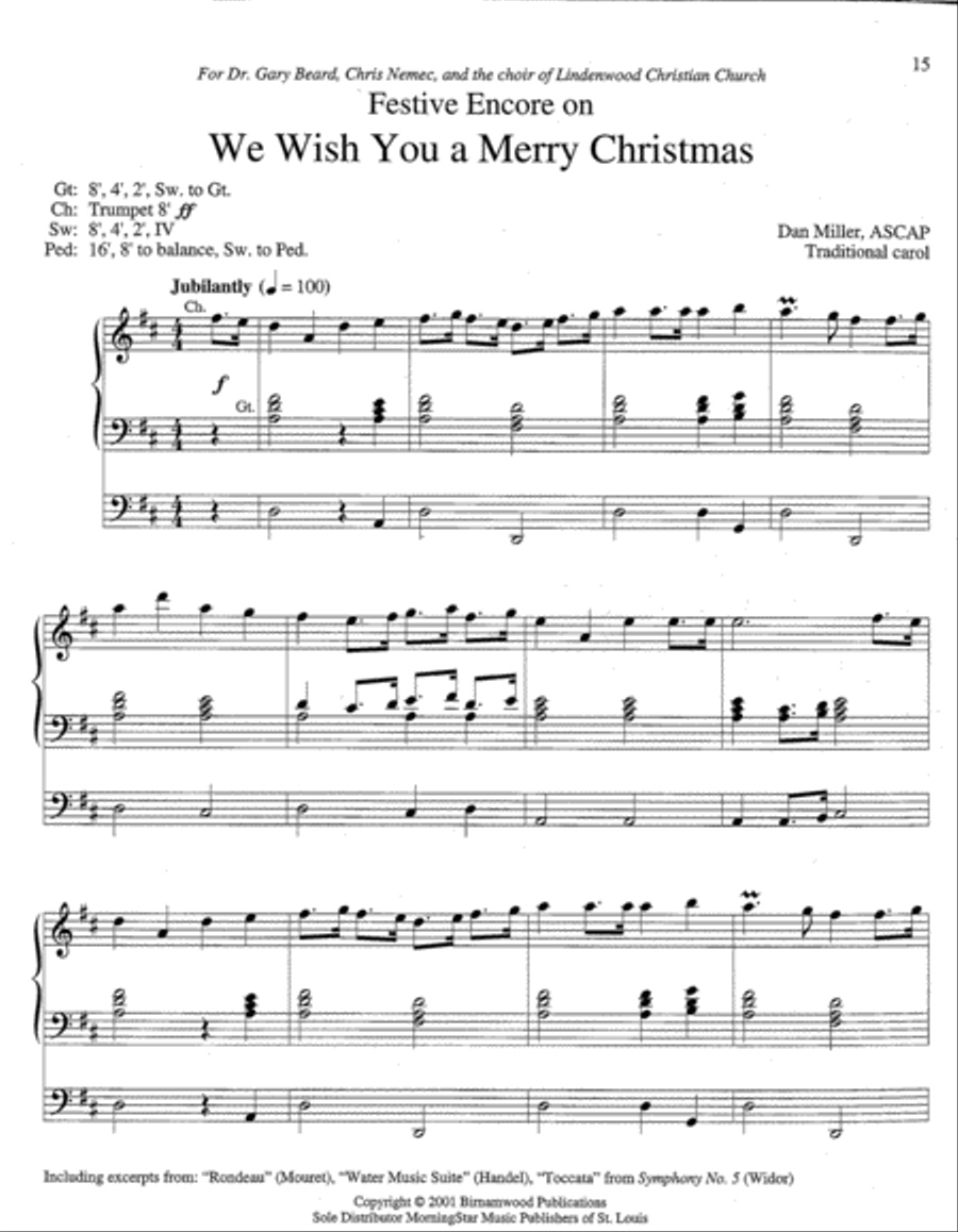 Two Festive Christmas Settings Organ scores gallery preview page 5