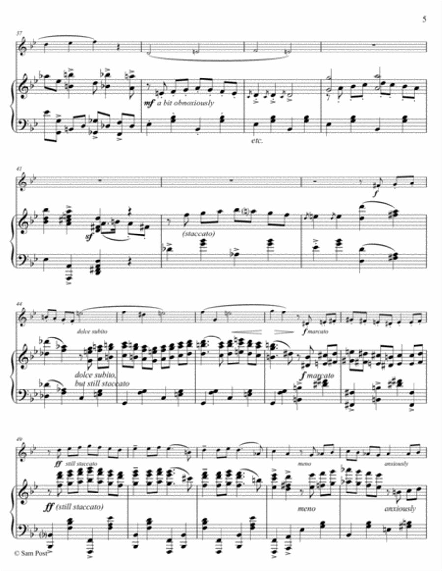 Kinhaven Sonata for clarinet and piano, op. 16 Woodwind Duet scores gallery preview page 5