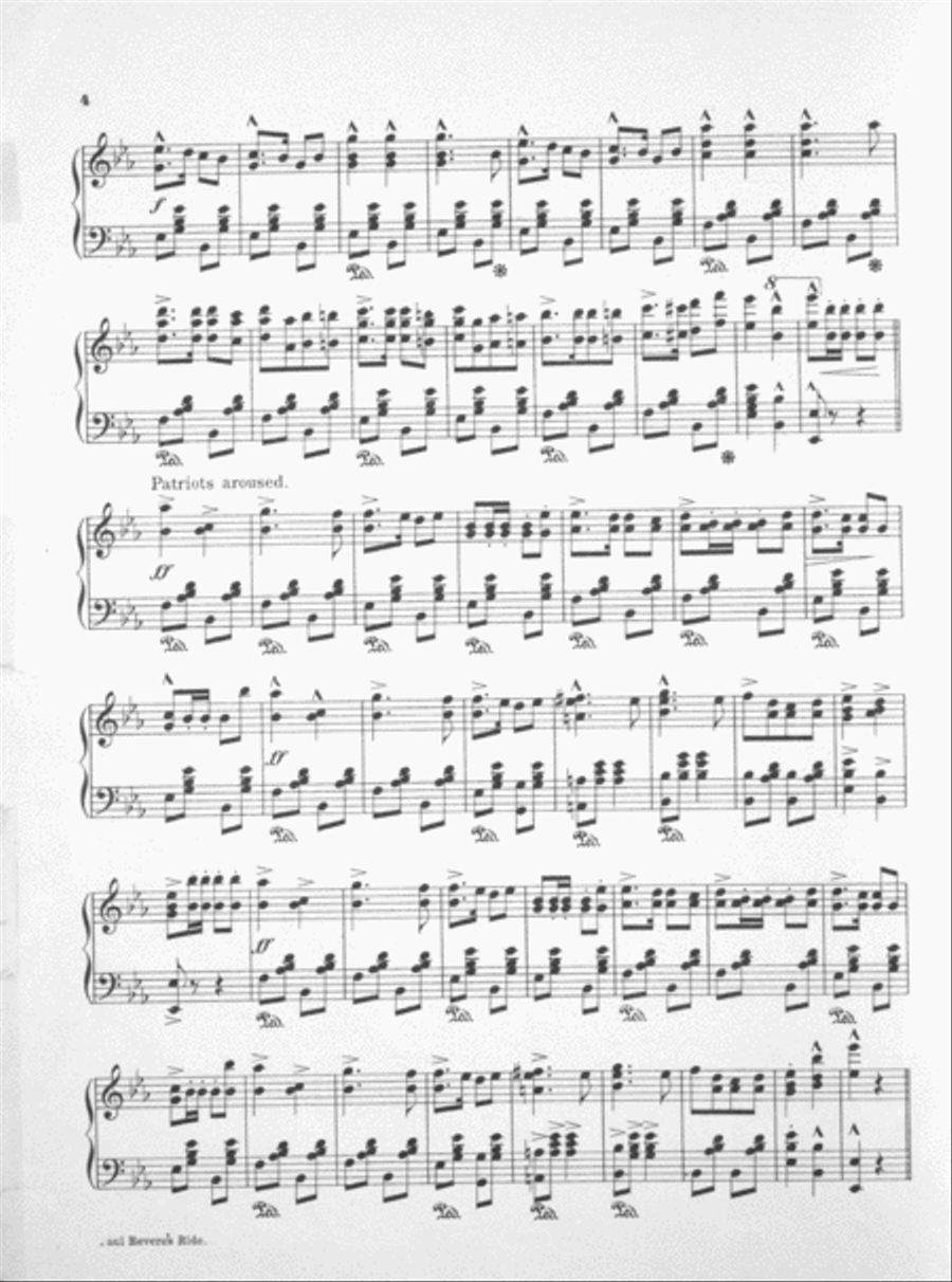 Paul Revere's Ride. March-Galop Piano Solo scores gallery preview page 3