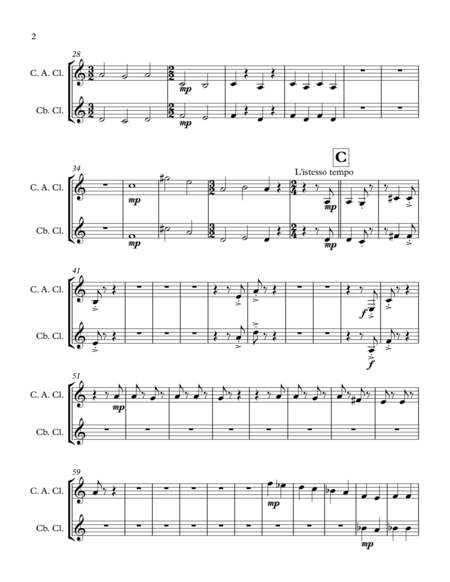 Little Concerto for Alto Clarinet and Clarinet Choir (Contrabass Clarinet Part)