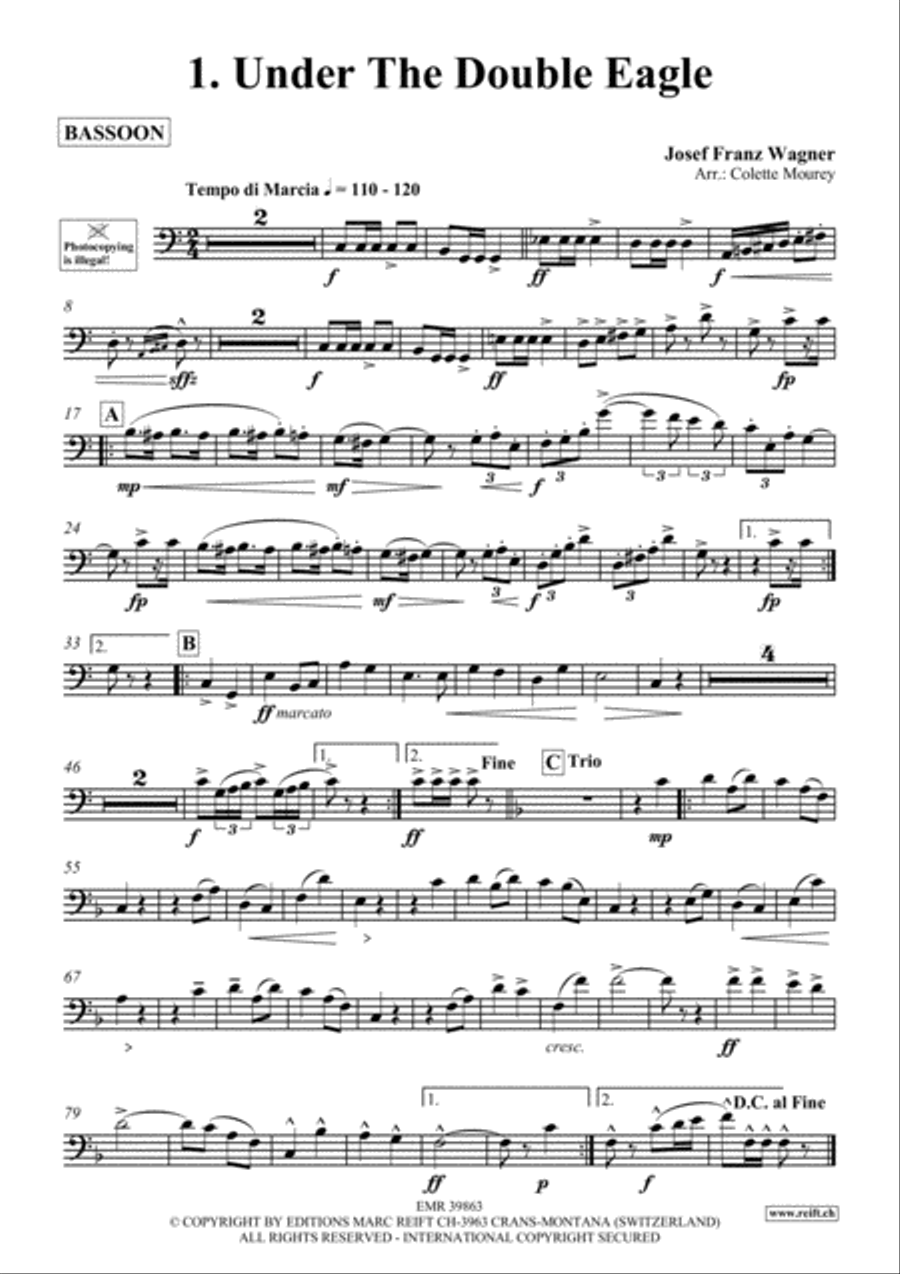 10 Greatest Famous Marches Bassoon Solo scores gallery preview page 2