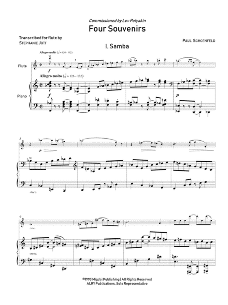 Four Souvenirs for Flute and Piano