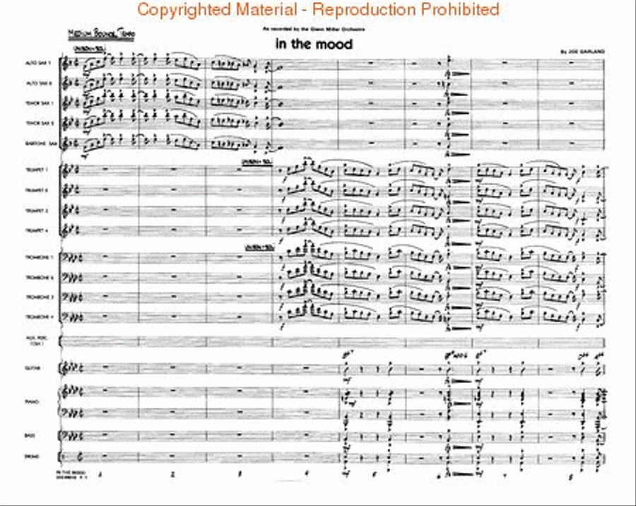 In the Mood (Original Edition) Jazz Ensemble scores gallery preview page 2