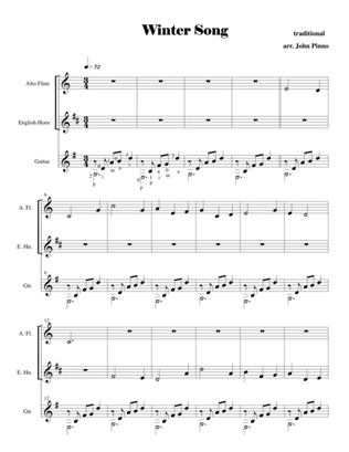 Winter Song (alto flute, English horn, and classical guitar)