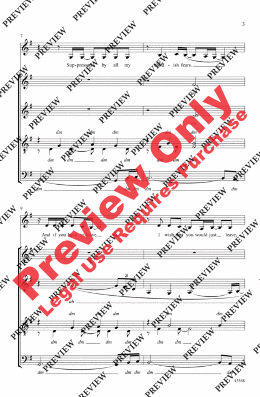 My Immortal 4-Part scores gallery preview page 3
