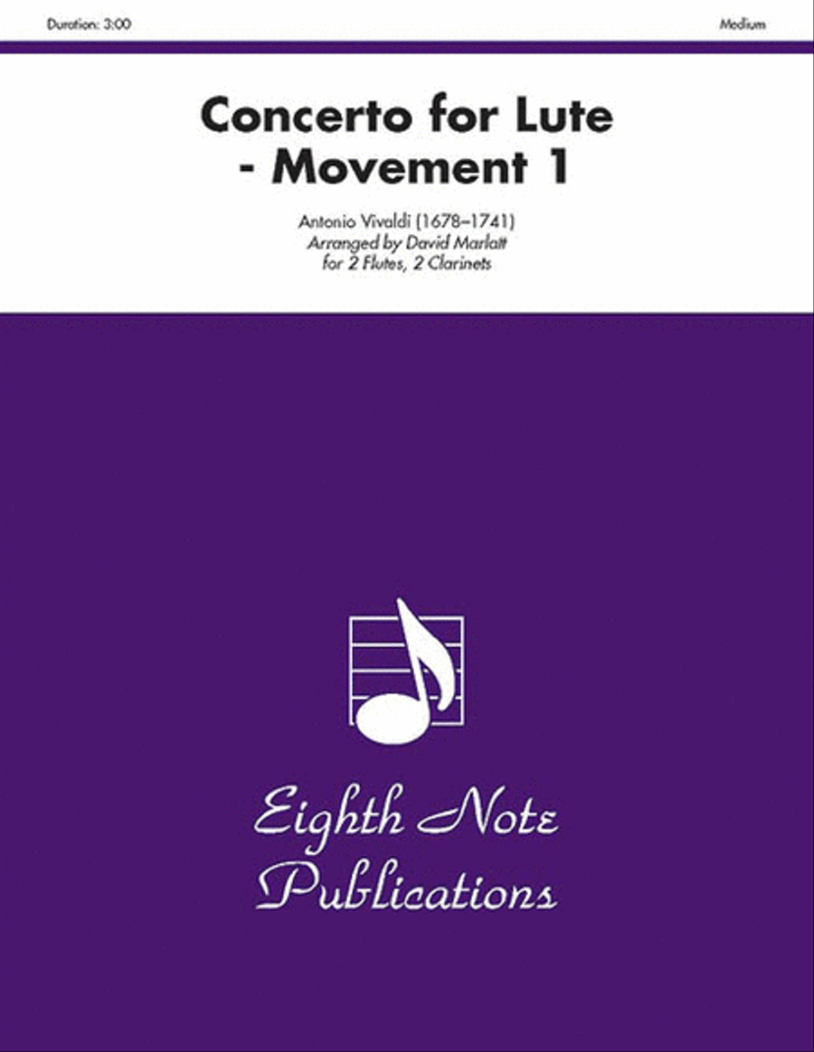 Concerto for Lute (Movement 1) Woodwind Quartet scores gallery preview page 1
