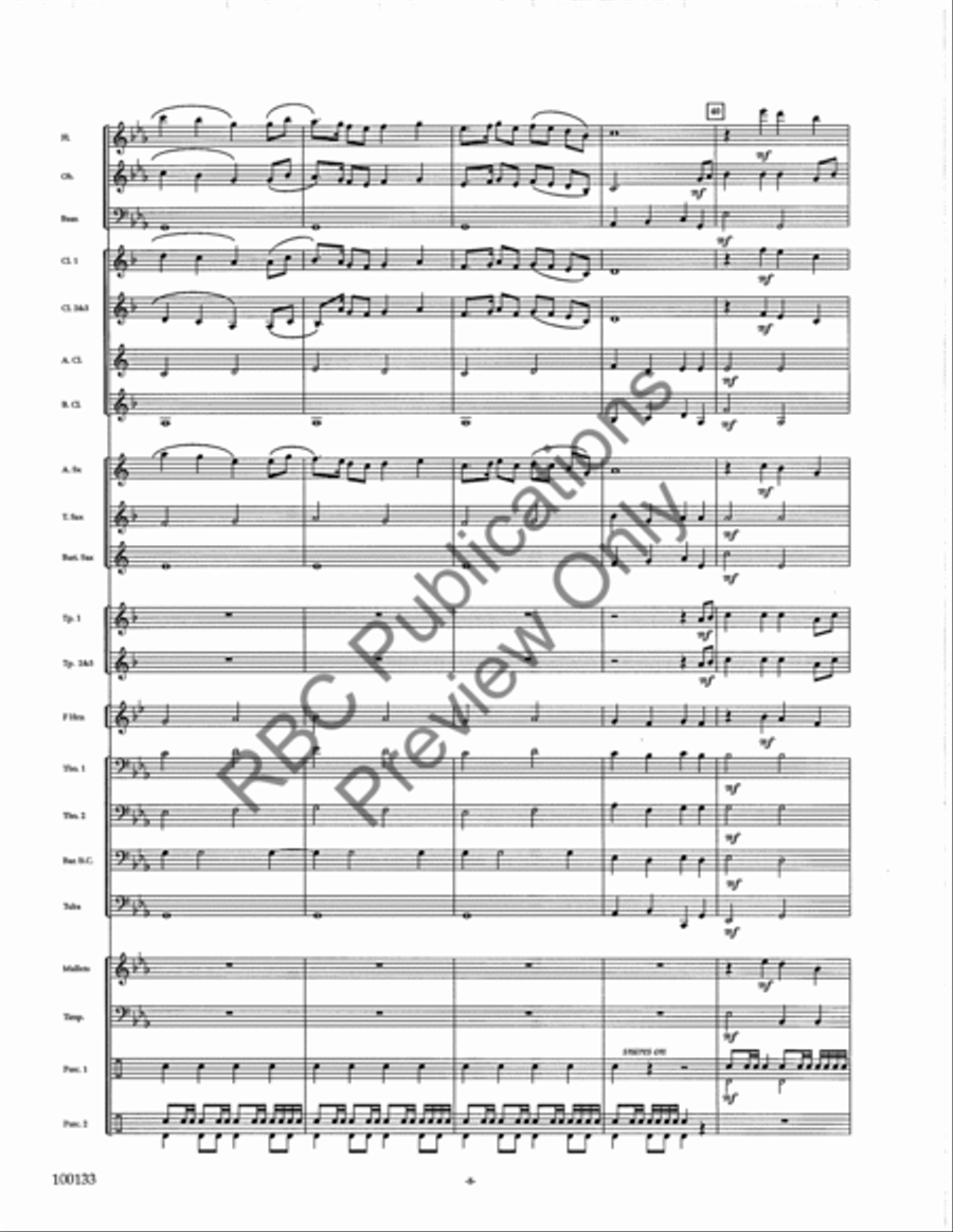 Along The Rio Grande (Score) Concert Band scores gallery preview page 11
