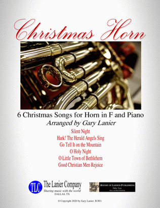 Book cover for CHRISTMAS HORN (6 Christmas songs for Horn in F & Piano with Score/Parts)