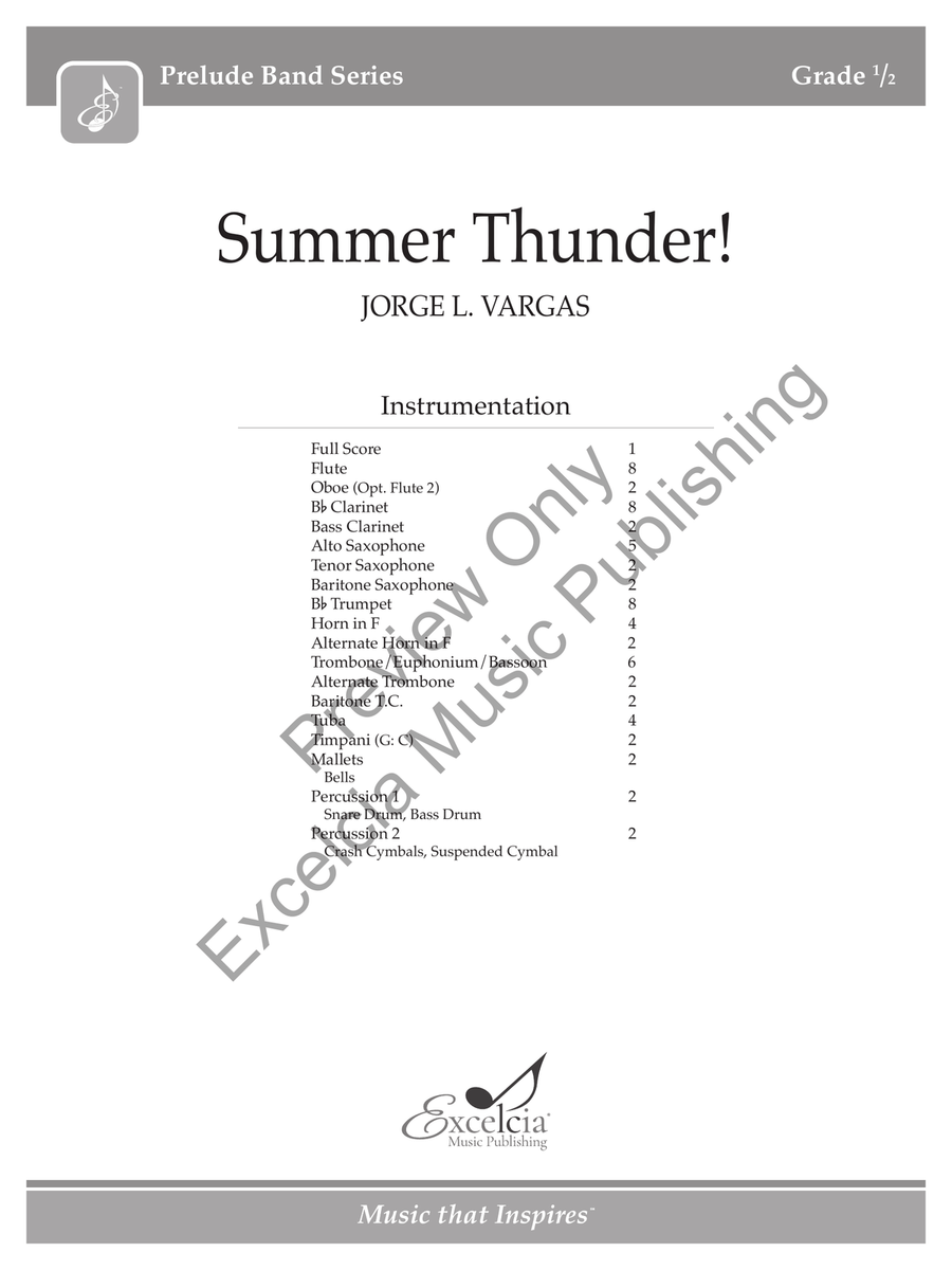 Summer Thunder! Concert Band scores gallery preview page 2