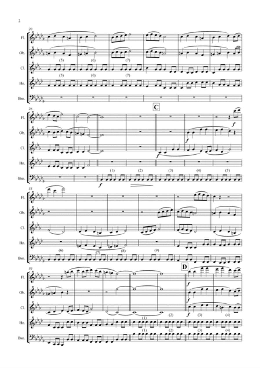 Patapan - wind quintet Woodwind Quintet scores gallery preview page 3