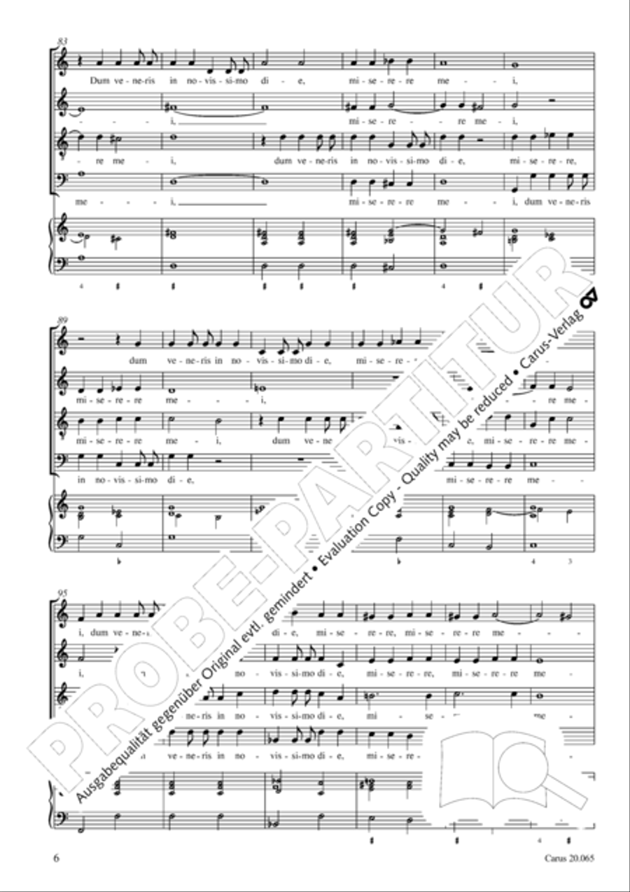 Heu mihi, Domine 4-Part scores gallery preview page 7