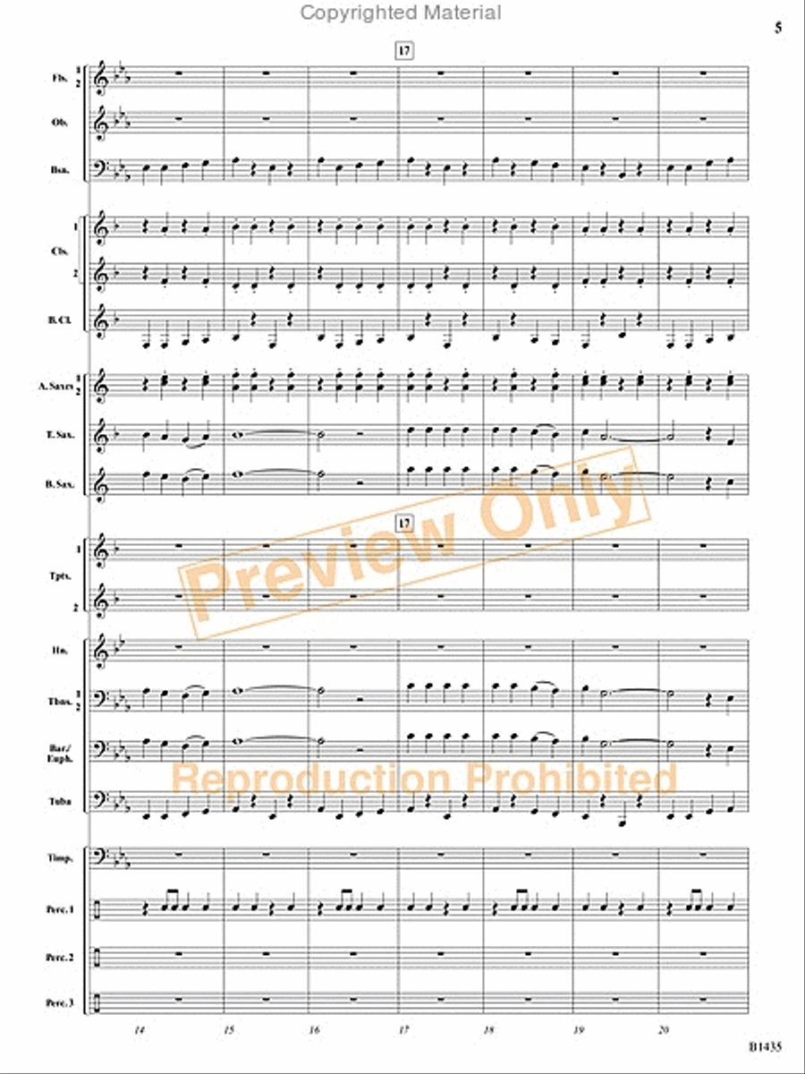 Grandma Got Run Over by a Reindeer Concert Band scores gallery preview page 18