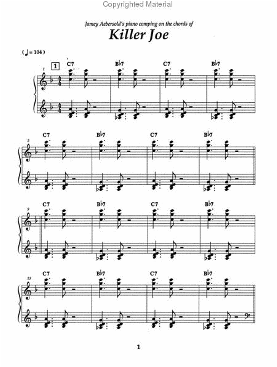 Jazz Piano Voicings - Volume 70 "Killer Joe"