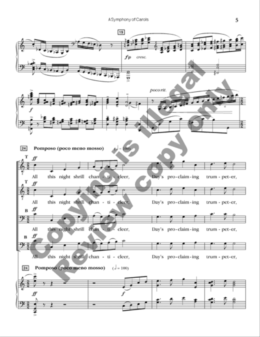 A Symphony of Carols (Choral Score) A Symphony of Carols (Choral Score) TTBB scores gallery preview page 19