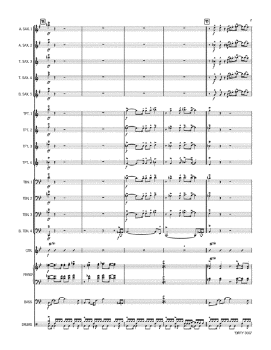Dirty Dog Jazz Ensemble scores gallery preview page 18