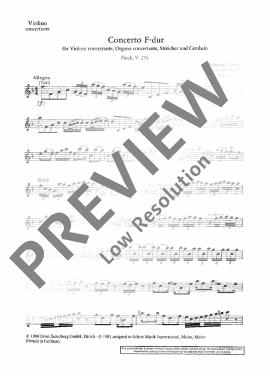 Concerto F Major Violin scores gallery preview page 3