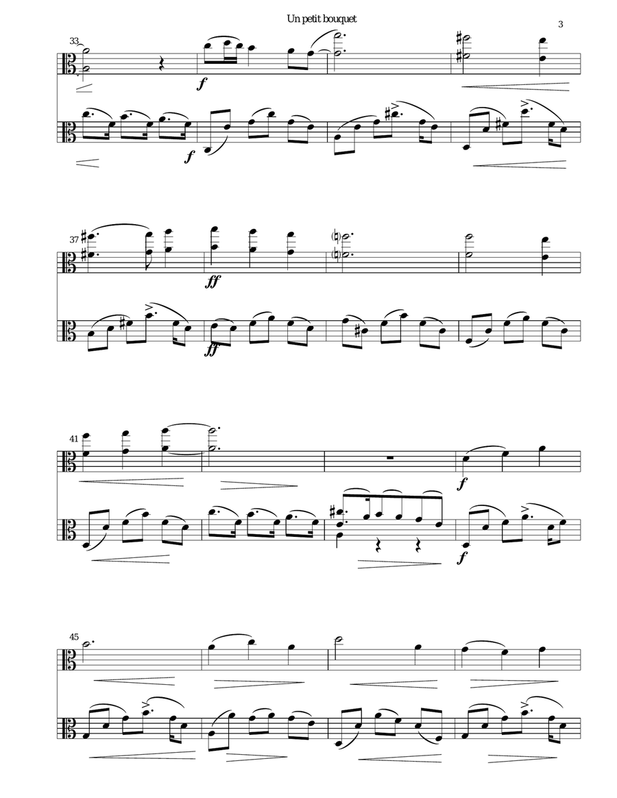 Le Bouquet for 2 violas Viola Solo scores gallery preview page 3