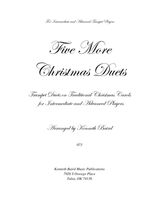 Book cover for Five More Christmas Duets for Trumpets